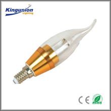 Kingunion Different Kinds of Model Design Aluminium/Glass RGB LED Candle Light